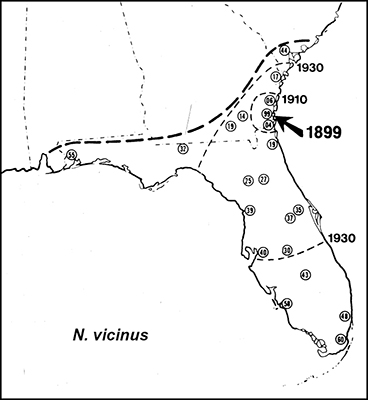 distribution map for Neoscapteriscus vicinus
