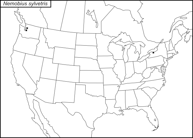 distribution map for Allonemobius shalontaki