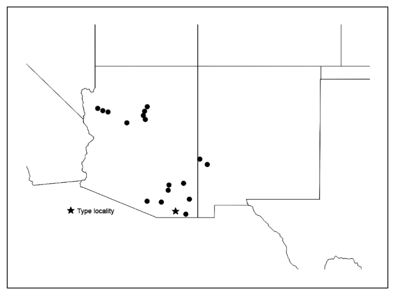 distribution map from Weissman and Gray 2019 for Gryllus montis