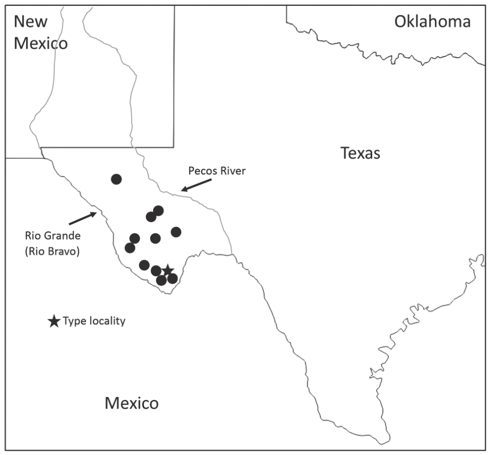 distribution map for Monroe County, Florida, showing 3 records for Gryllodes sigillatus